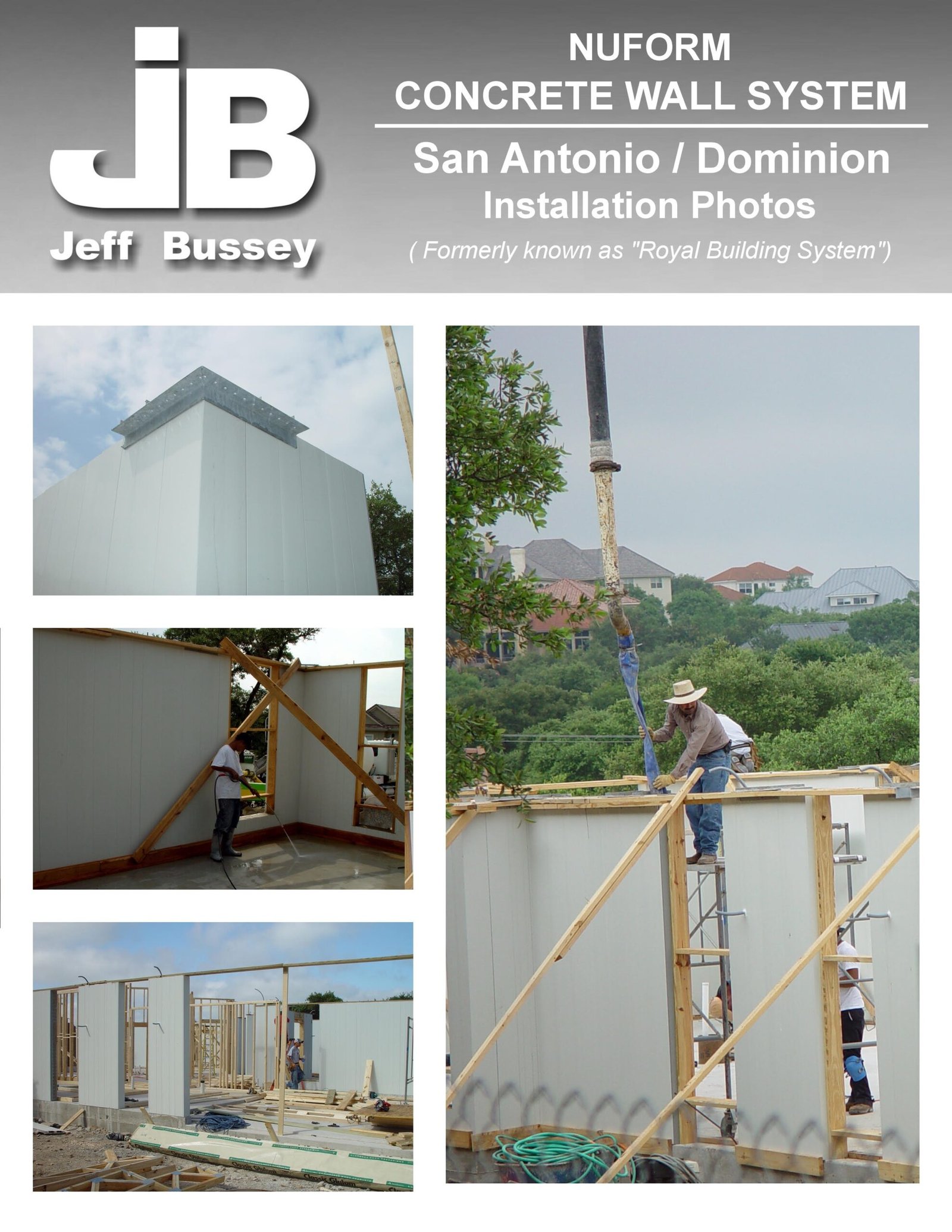 Nuform wall system construction sequence and concrete placement